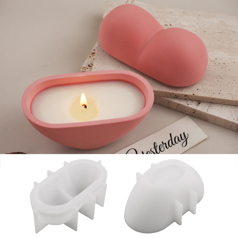 Candle Vessel Supplies - DIY Heart Shape Candle Jar Silicone
