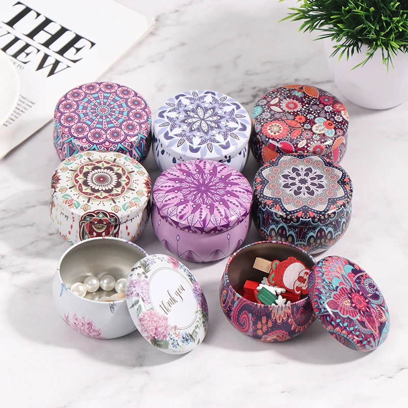 Candle Supplies Essential Oils - 1PC 12Styles Empty Tinplate Box Tins