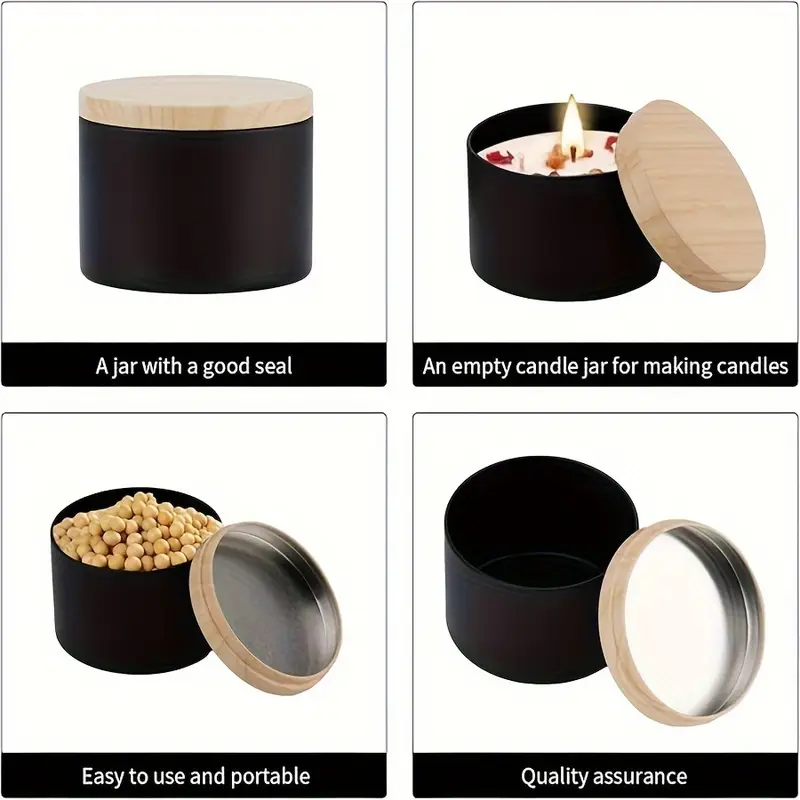 192pcs 8oz Matte Black/white   - Candle Vessel Supplies review and price