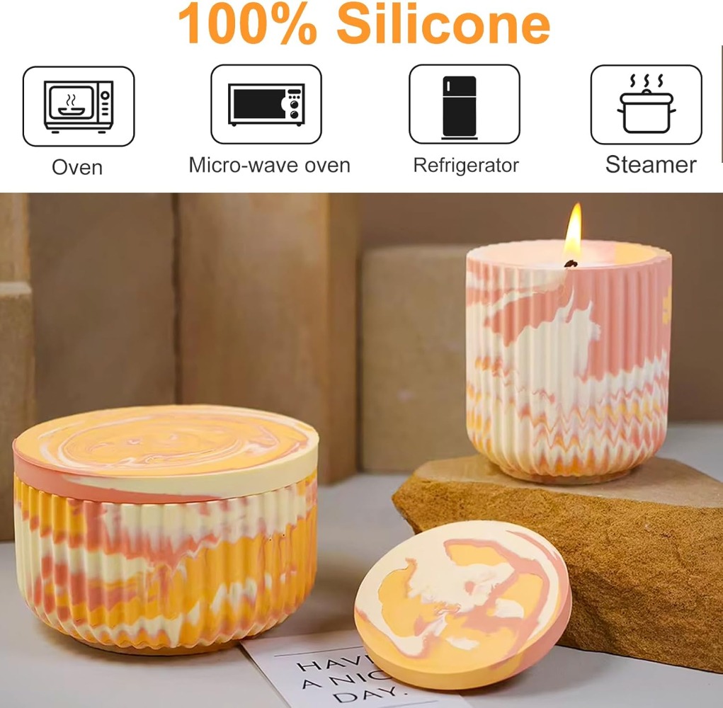 Silicone Mold for Striped Roun - Candle Vessel Supplies review and price